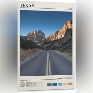 Texas big bend national park canvas poster 16x24